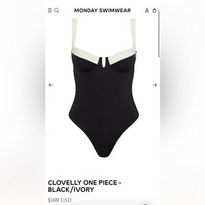 Monday swimwear Clovelly one piece NWT size V (XL)